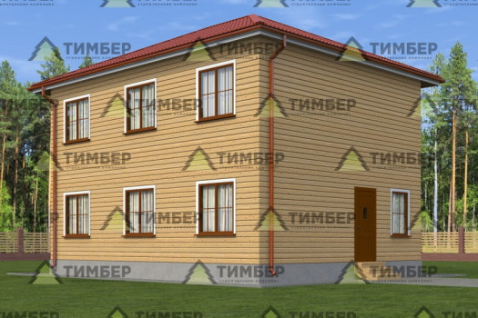 Двухэтажный дом из бруса 7х9