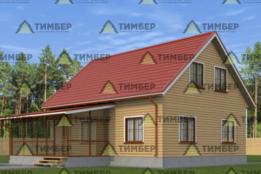 Типовой проект дачного дома из бруса