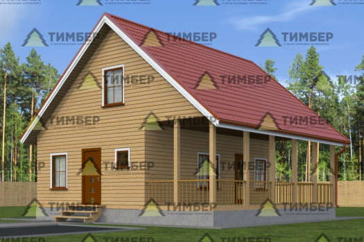 Дом из бруса 6х9 с террасой