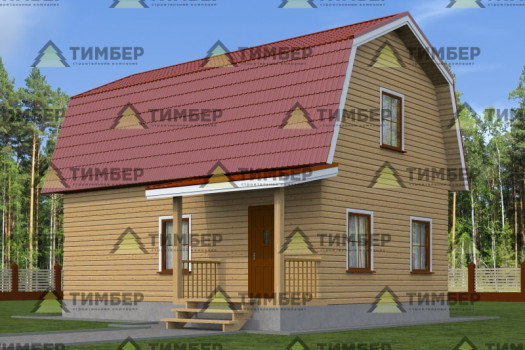 Дом из бруса 6х9 с мансардой