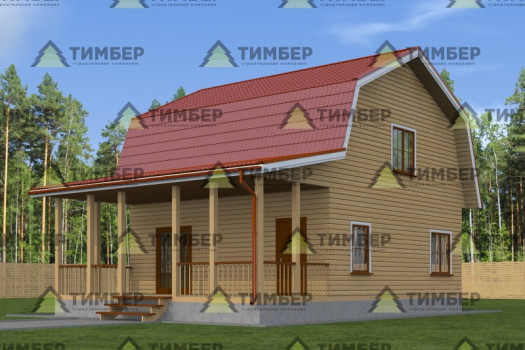 Дачный дом 8х8 метров с мансардой