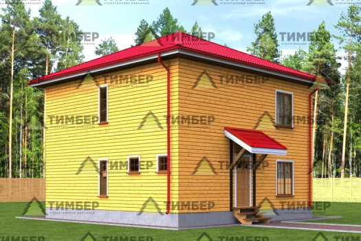 Проект жилого дома 9х9 из бруса