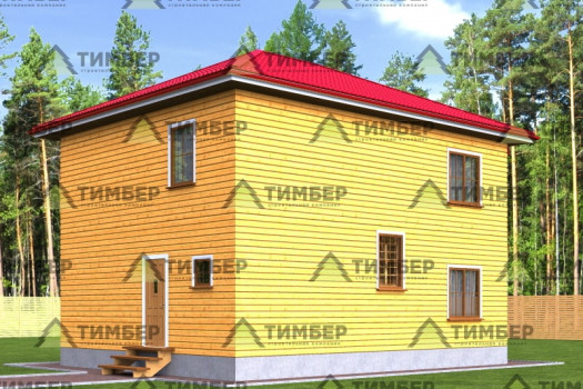 Двухэтажный дом из бруса 7х10