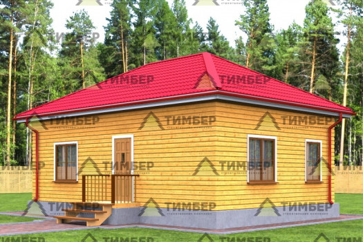 Одноэтажный дом из бруса 6х9