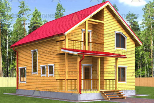 Дом из профилированного бруса 8х9