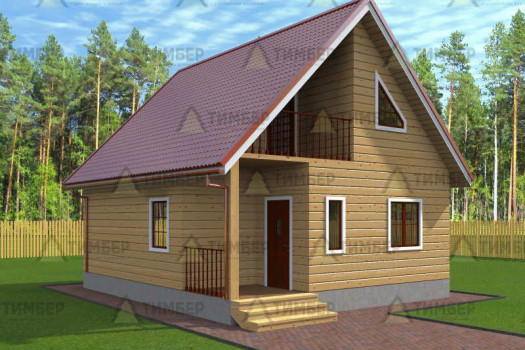 Дом из бруса 7х8 под усадку