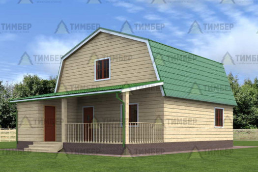 Дом из бруса 8х11 с мансардой