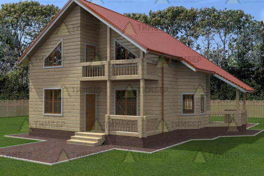 Проект дома 8,5 на 8,5 из бруса