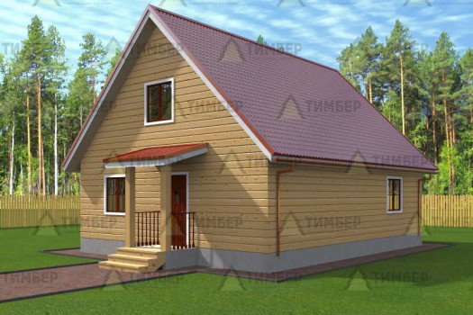 Дом из бруса 8х10 с мансардой