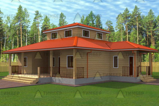 Дом из бруса 12х12 под усадку