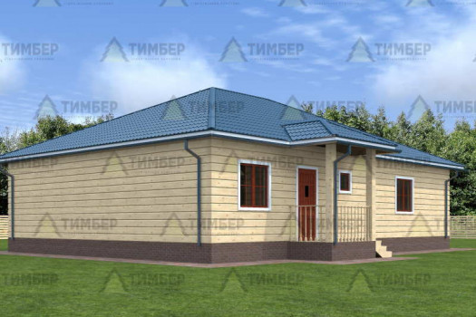 Одноэтажный дом из бруса 10х13