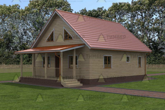 Дом из бруса 8х10 с котельной