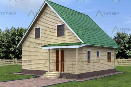 Дом из профилированного бруса 8х8