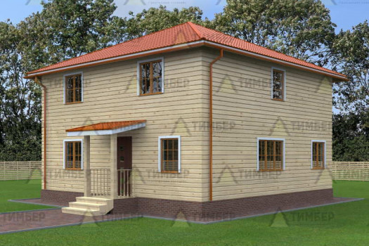 Двухэтажный дом из бруса с котельной и 2 санузлами