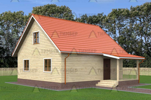 Проект дома из бруса 8 на 8,5 метров