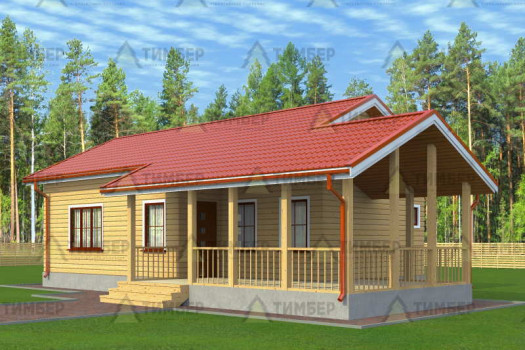 Одноэтажный дом из бруса 6х10