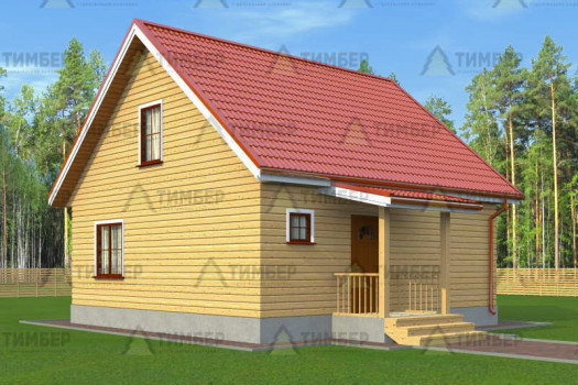 Дом из бруса 8х8 под усадку