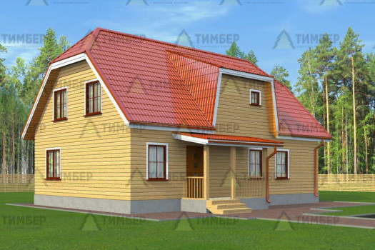 Дом из бруса 8х12 с мансардой