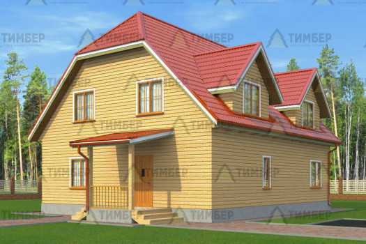 Дом из бруса 10х12 с мансардой