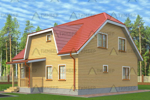 Дом из бруса 10х10 с мансардой