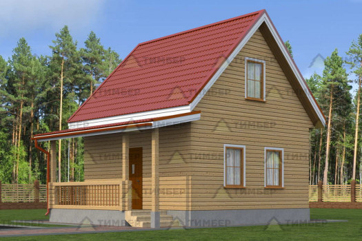 Дом из бруса 6х6 с мансардой