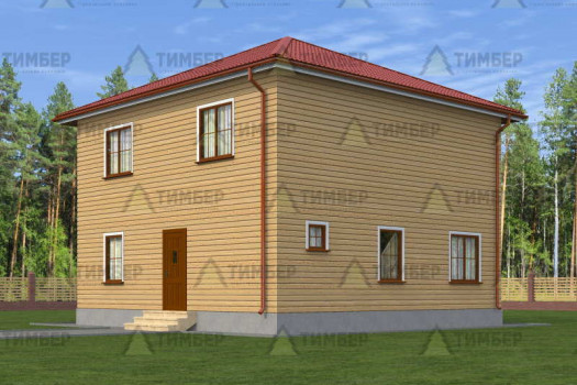 Двухэтажный дом из бруса 9х9