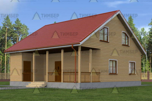 Дом из бруса 10х11 с мансардой