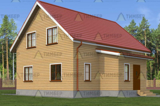 Двухэтажный дом из бруса 8х10