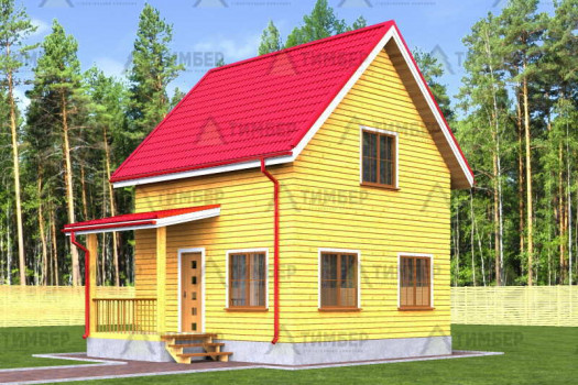 Дом 6х6 из бруса в 2 этажа