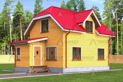 Двухэтажный дом из бруса 6х10