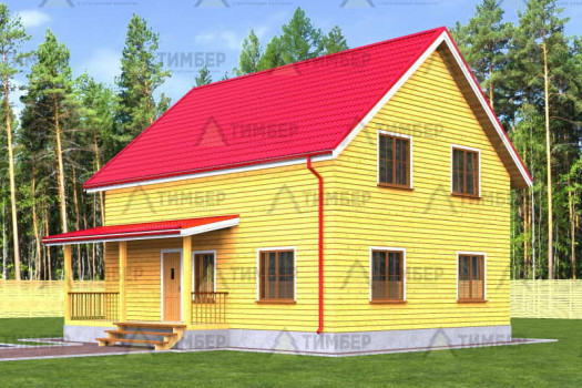 Дом из бруса 10х8 в 2 этажа (с мансардой)