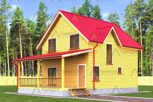 Дом из бруса 7х11 в два этажа