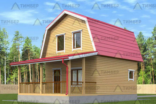Дачный дом 6х9 с мансардой