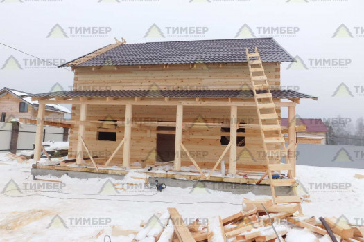 Сборка дома из профилированного бруса