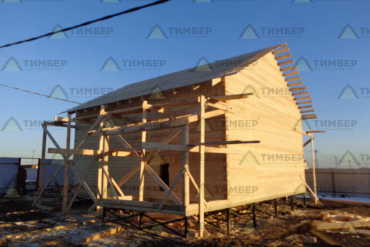 Возведение коробки из профилированного бруса